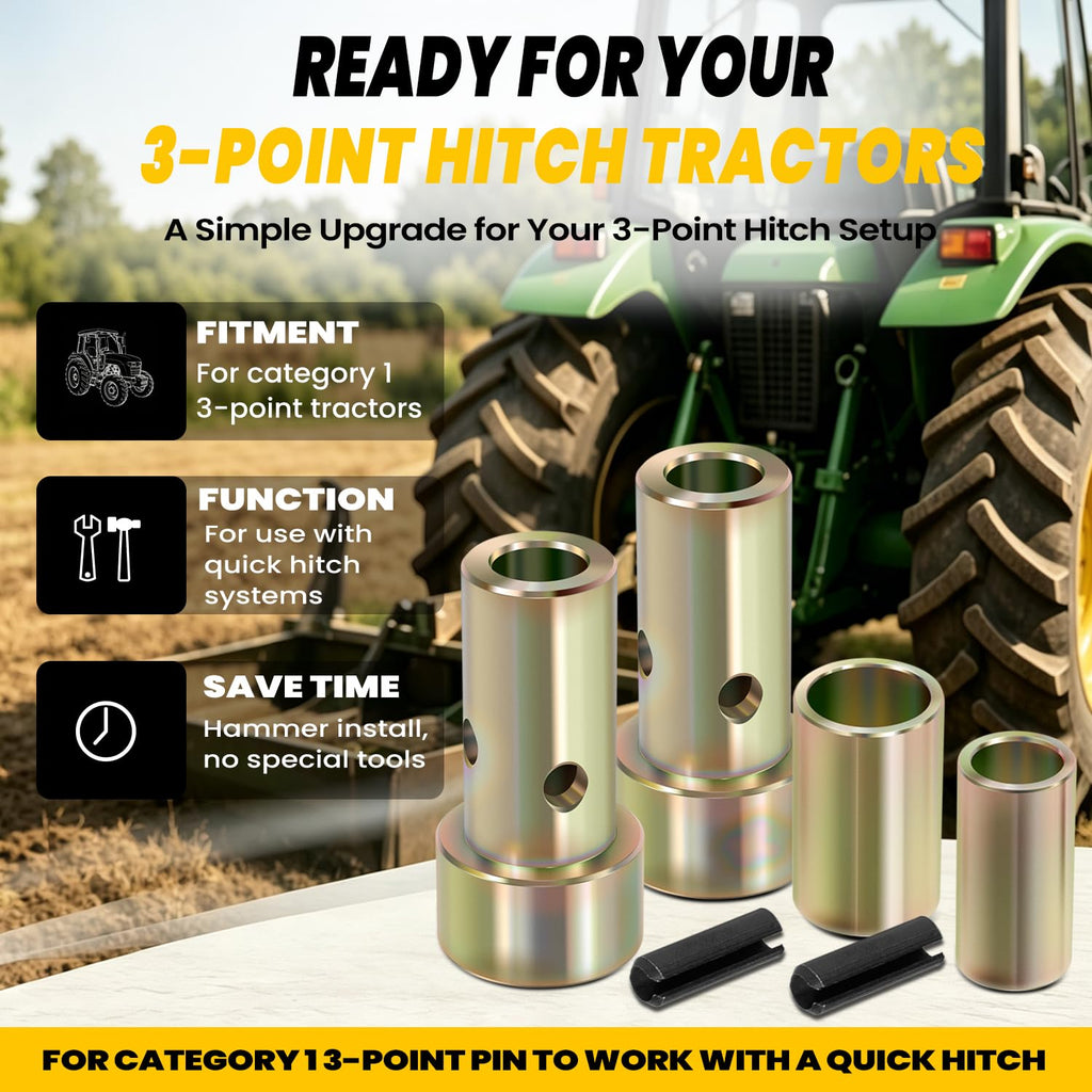 Quick Hitch Bushing Kit for Category 1 3-Point Hitch Tractors C93309