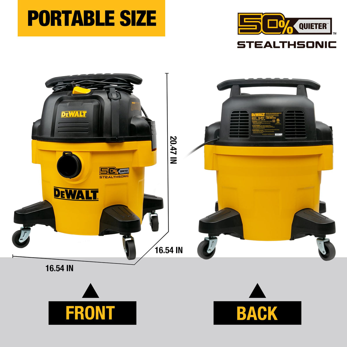 6 Gal 5 HP Quiet Wet and Dry Shop Vacuum H6540