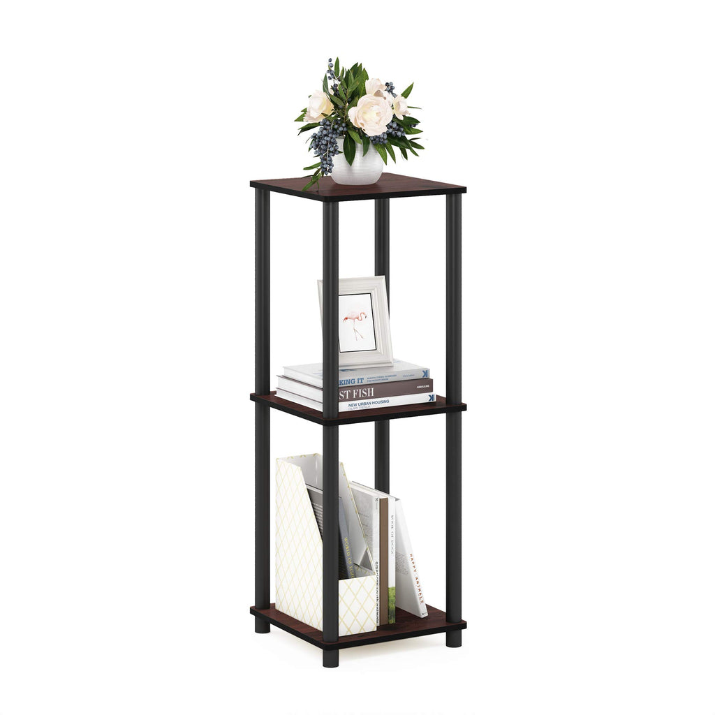 2-Tier Square Side Table Set of 2, Dark Cherry X746
