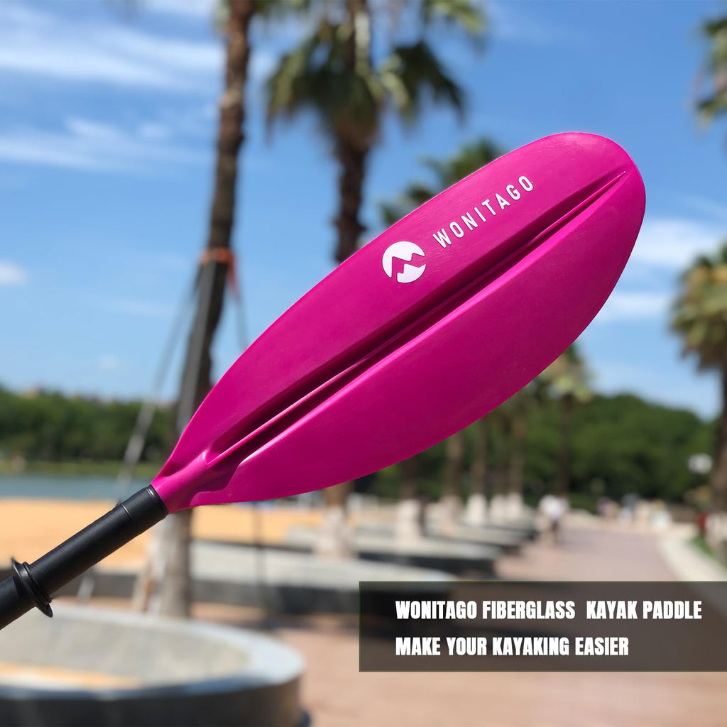 Adjustable Fiberglass Shaft PP Blade Kayak Paddle O1612