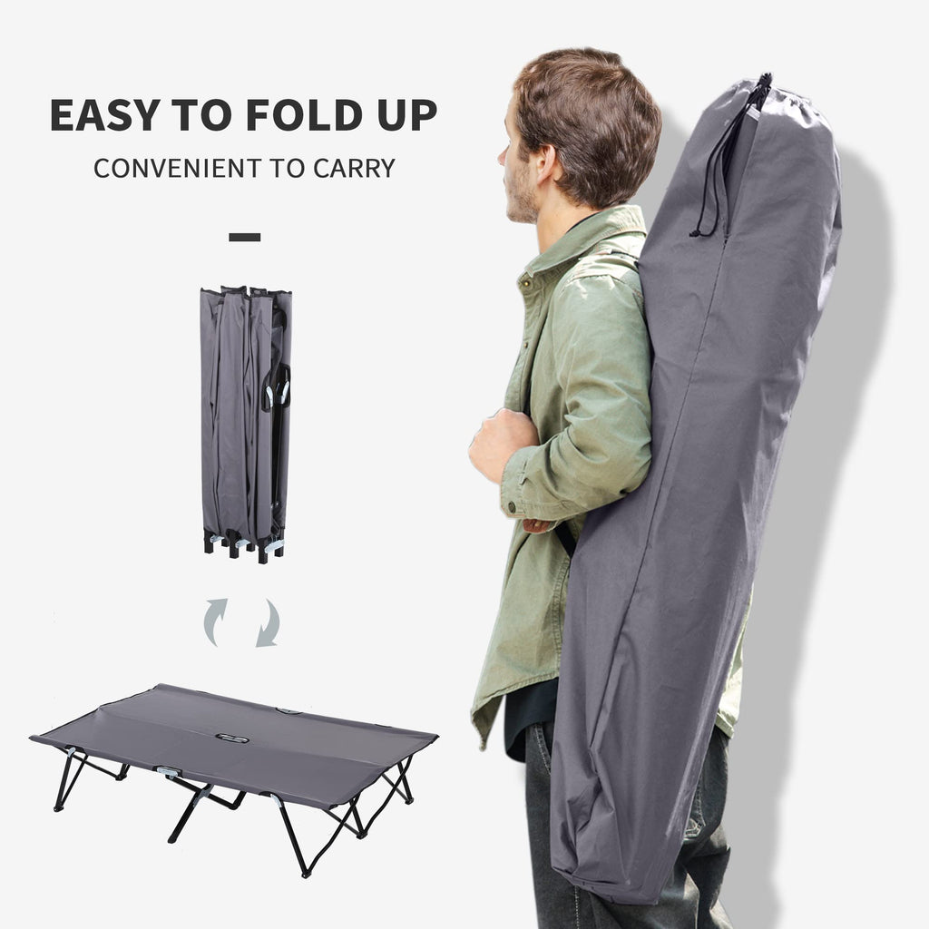 2 Person Folding Camping Cot with Carry Bag N981354