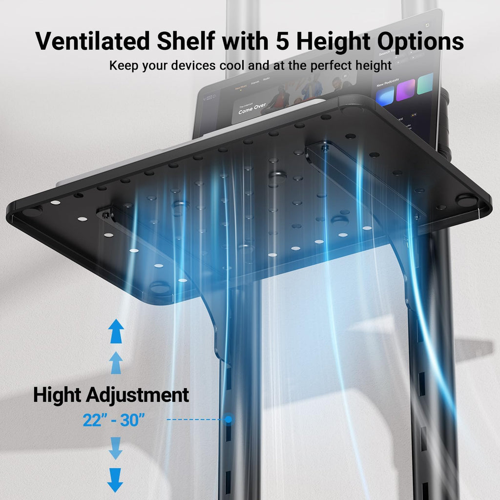 Rolling TV Stand on Wheels for 32-83 Inch Screens up to 110lbs N570206