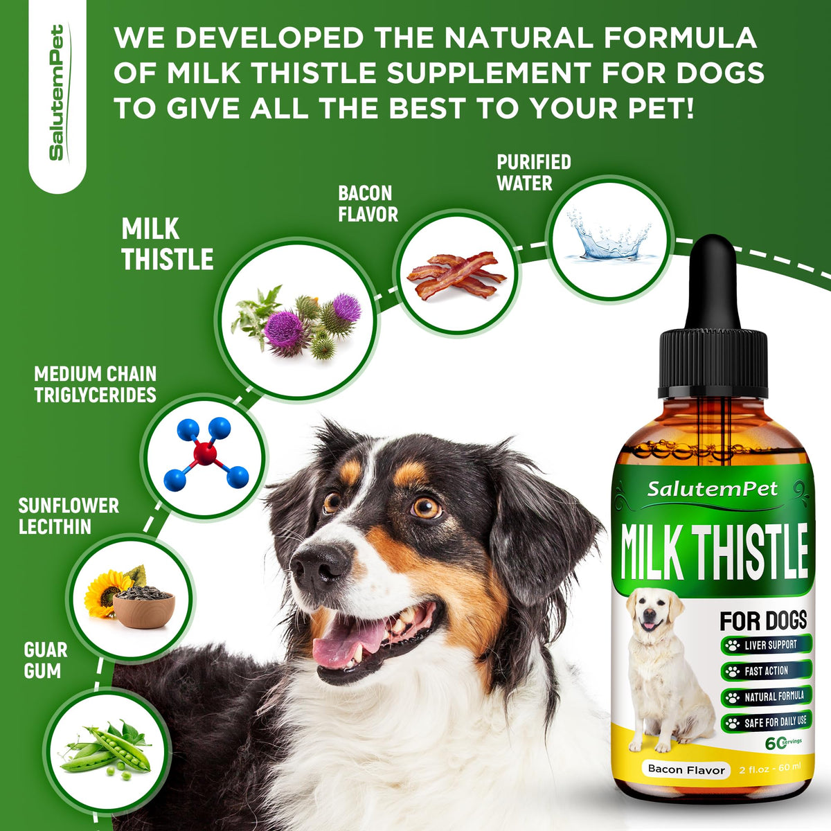 Milk Thistle Dog Liver Supplement 2 Oz X39860