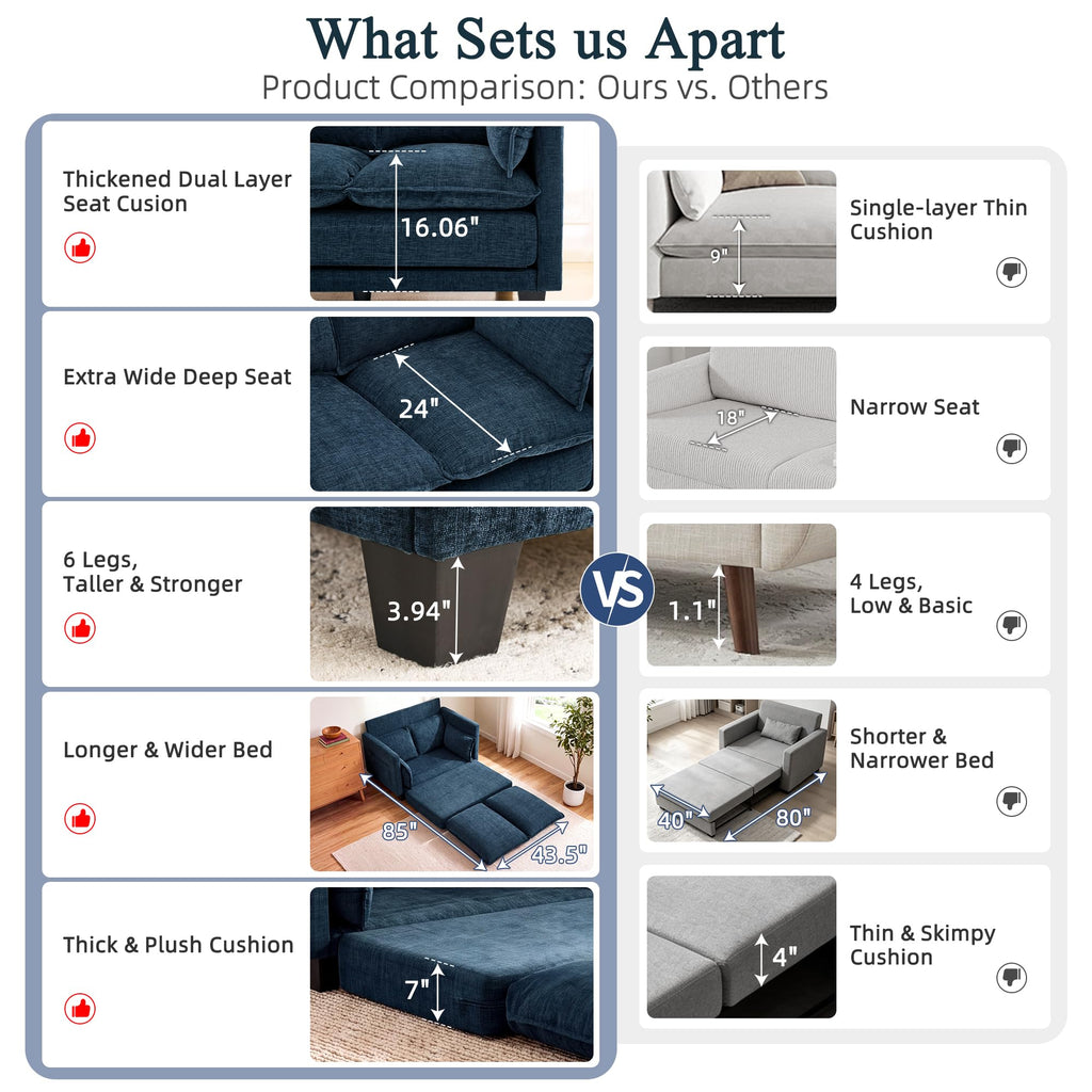 49" Convertible Sofa Bed O452