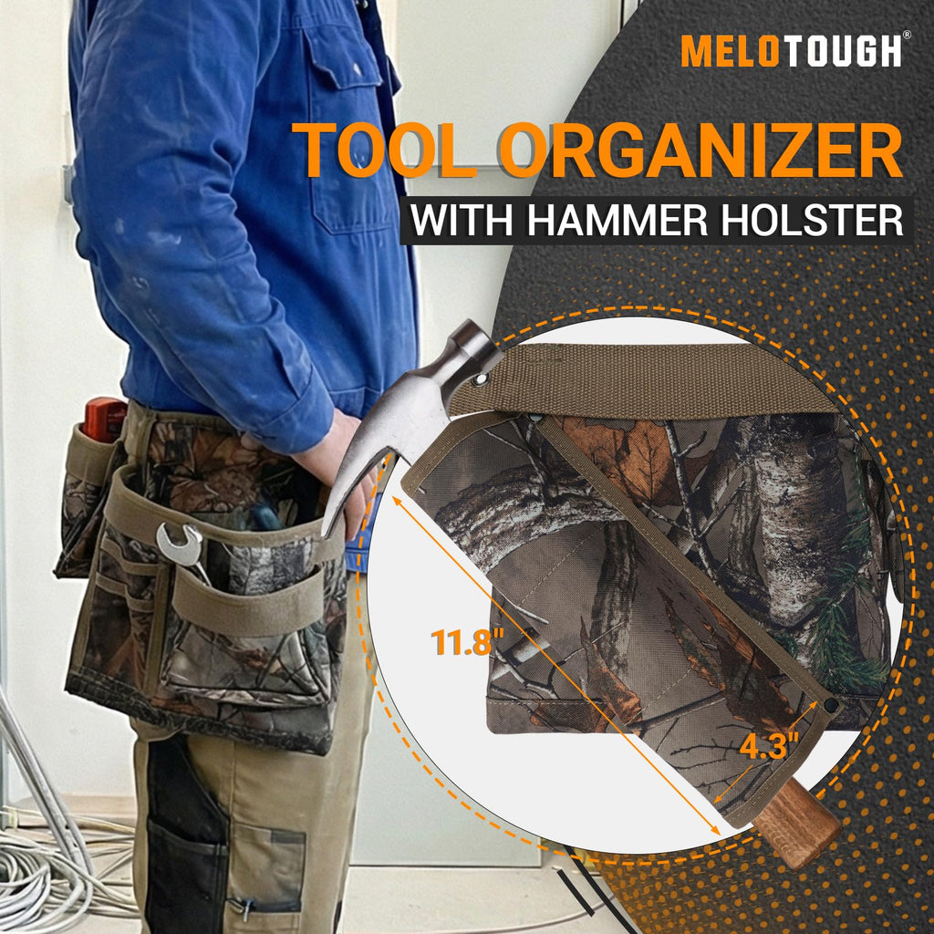 Camo Heavy Duty Adjustable Tool Belt with Pouches C6720