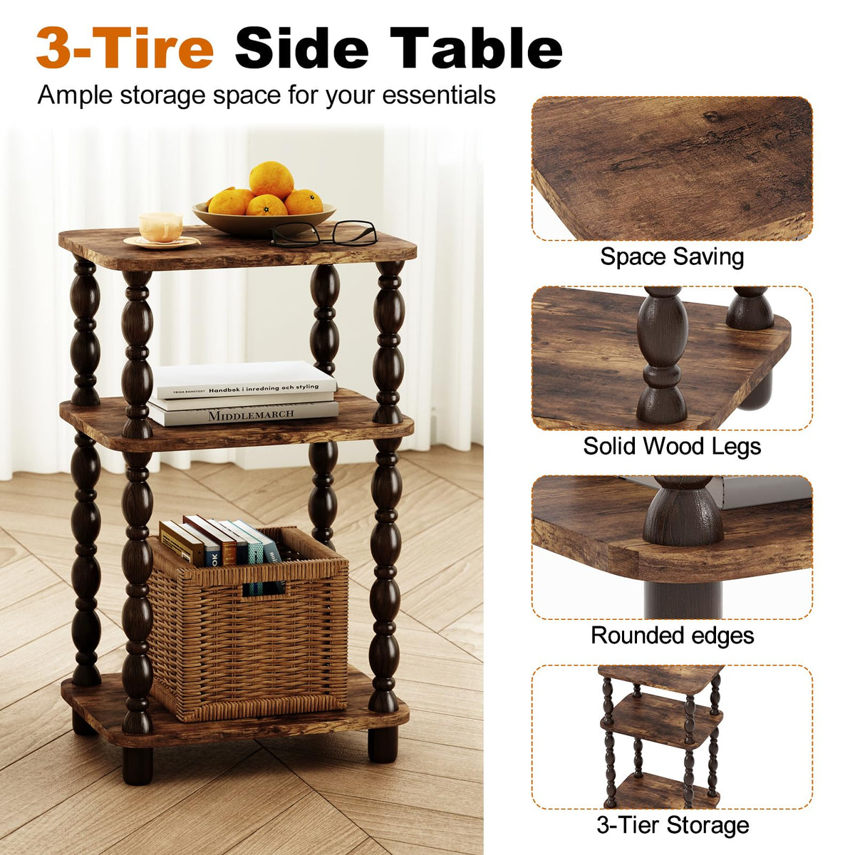 3-Tier Narrow End Table I977613