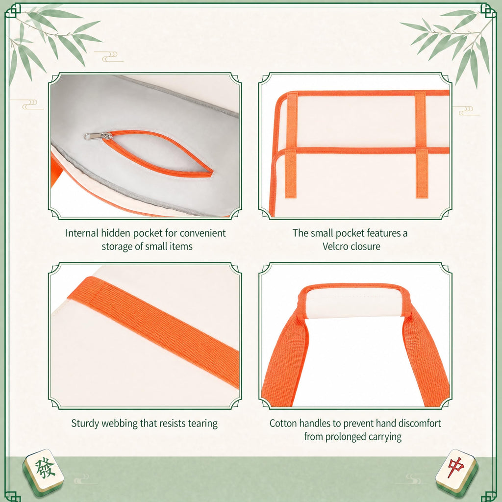 Cream 166 Acrylic Tiles American Mahjong Set I890229