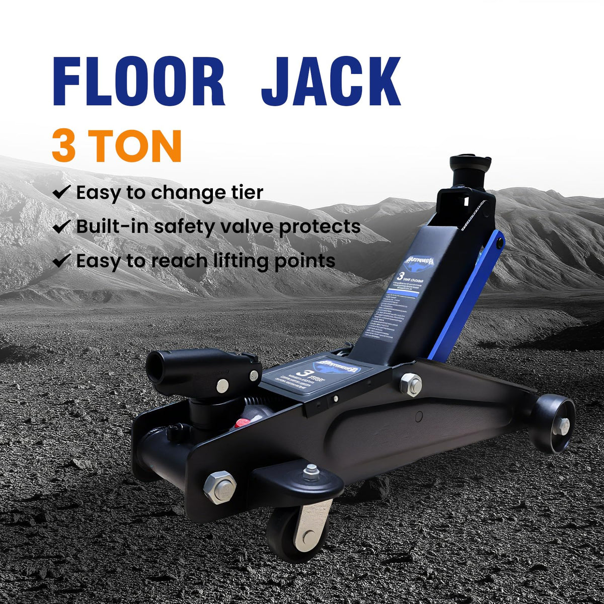 3 Ton Floor Jack with Wheels N181070