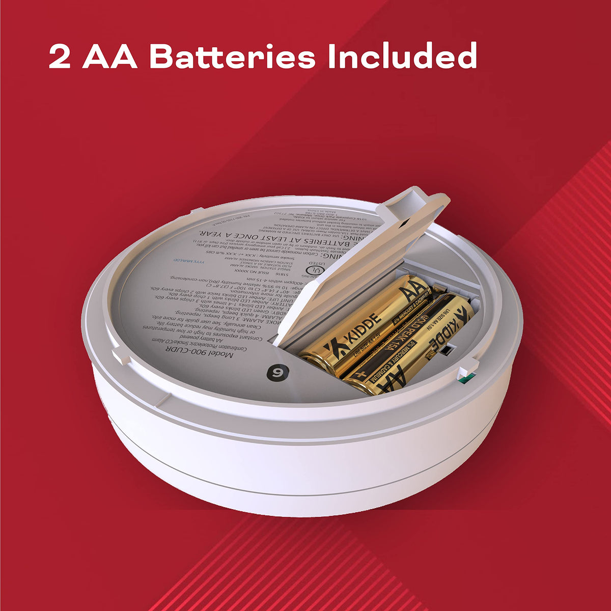 Smoke & Carbon Monoxide Detector, AA Battery Powered, 1 Pack P770082
