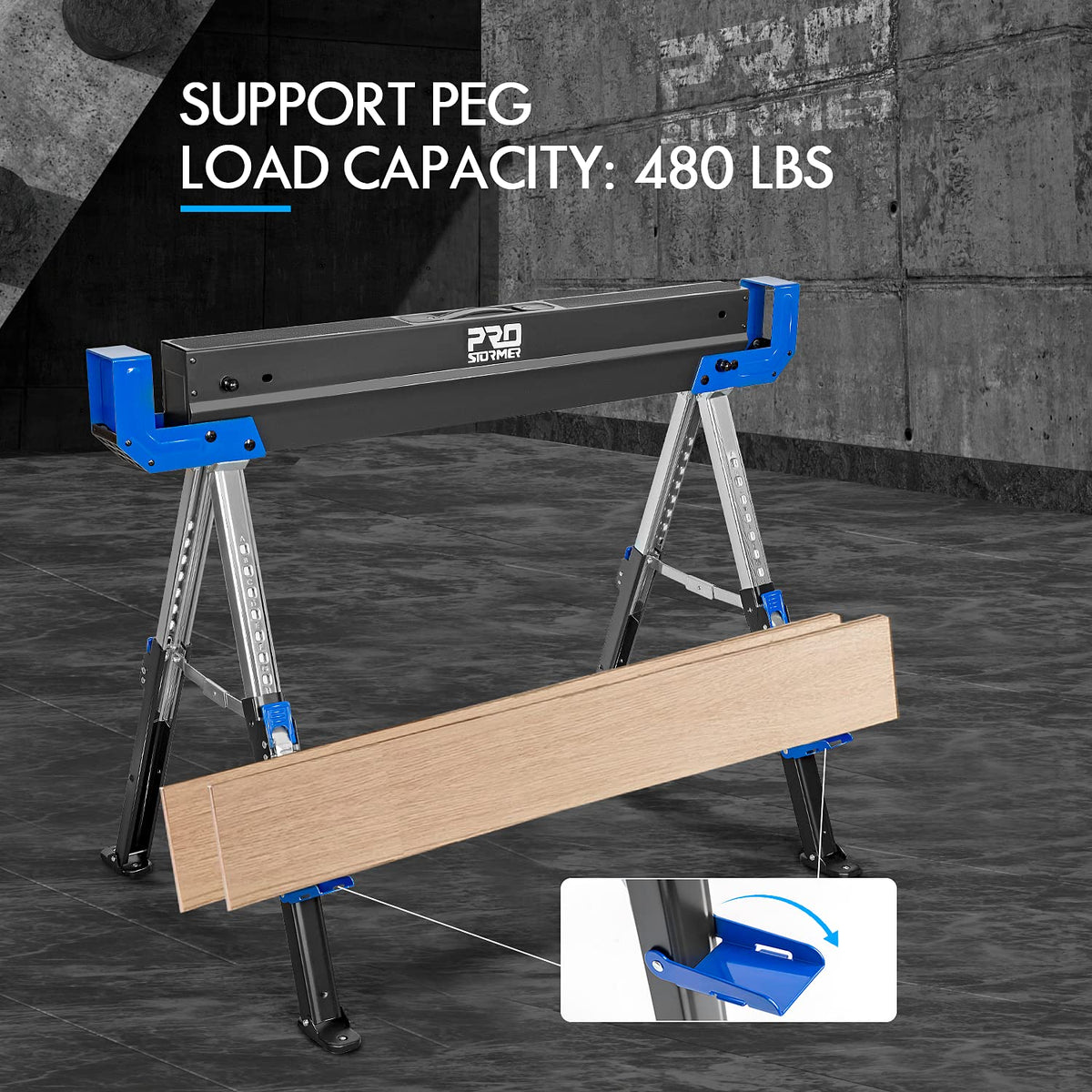 Heavy-Duty Folding Sawhorse 2 Pack A56077