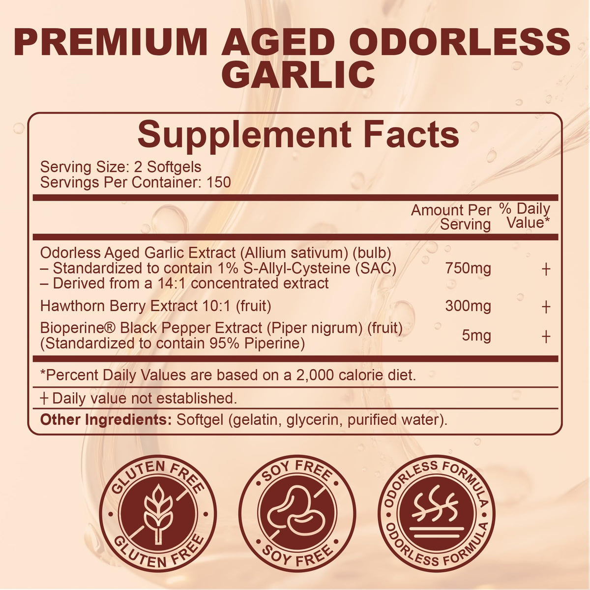Aged Garlic Extract 750mg Softgels K137851