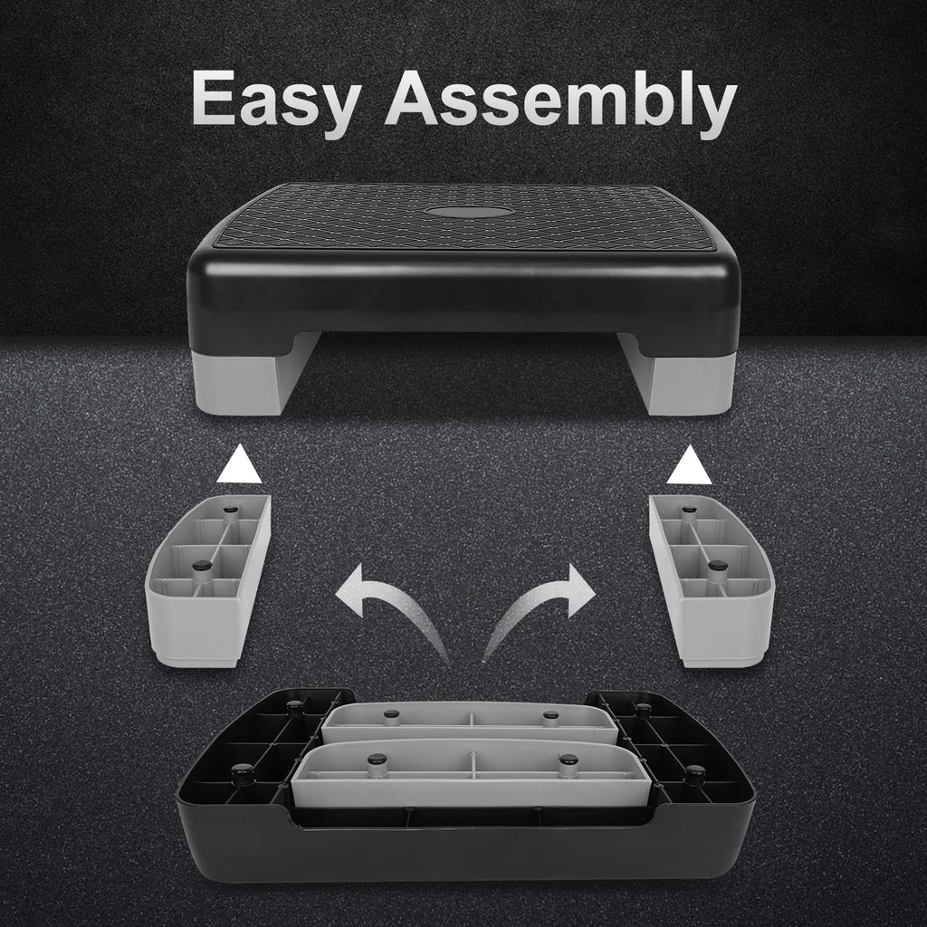 Adjustable 4"-6" Step Aerobics Platform with 2 Riser Z277107