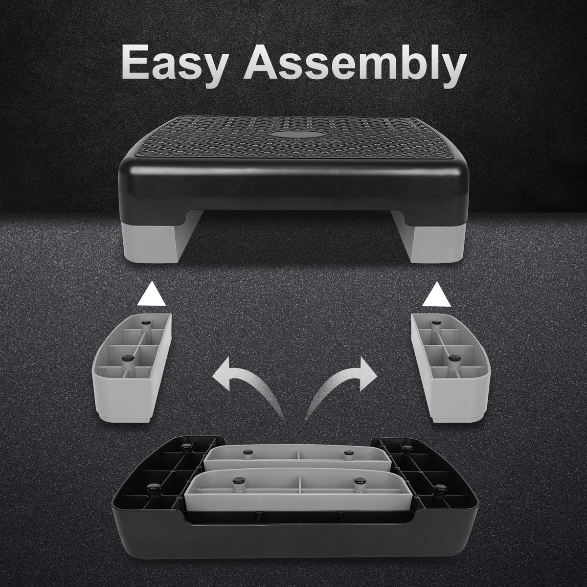 Adjustable 4"-6" Step Aerobics Platform with 2 Riser Z277107