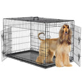 48-Inch Double Door Folding Metal Wire Dog Crate with Divider Z299