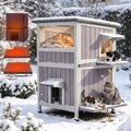 2-Story Heated Waterproof Cat House G42168