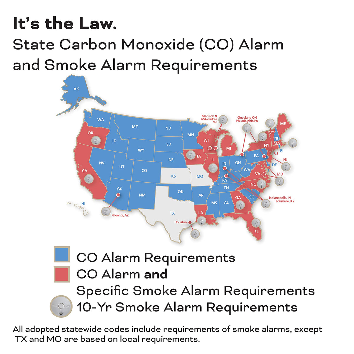 Smoke & Carbon Monoxide Detector, AA Battery Powered, 1 Pack P770082