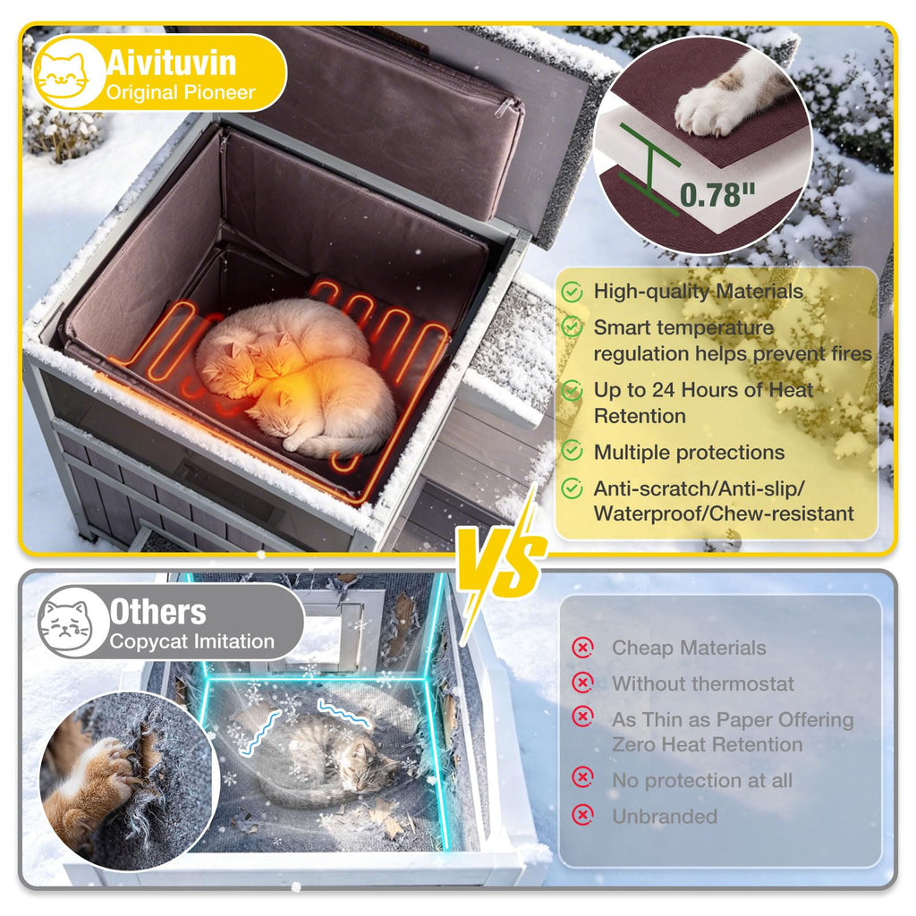 2-Story Heated Waterproof Cat House G42168