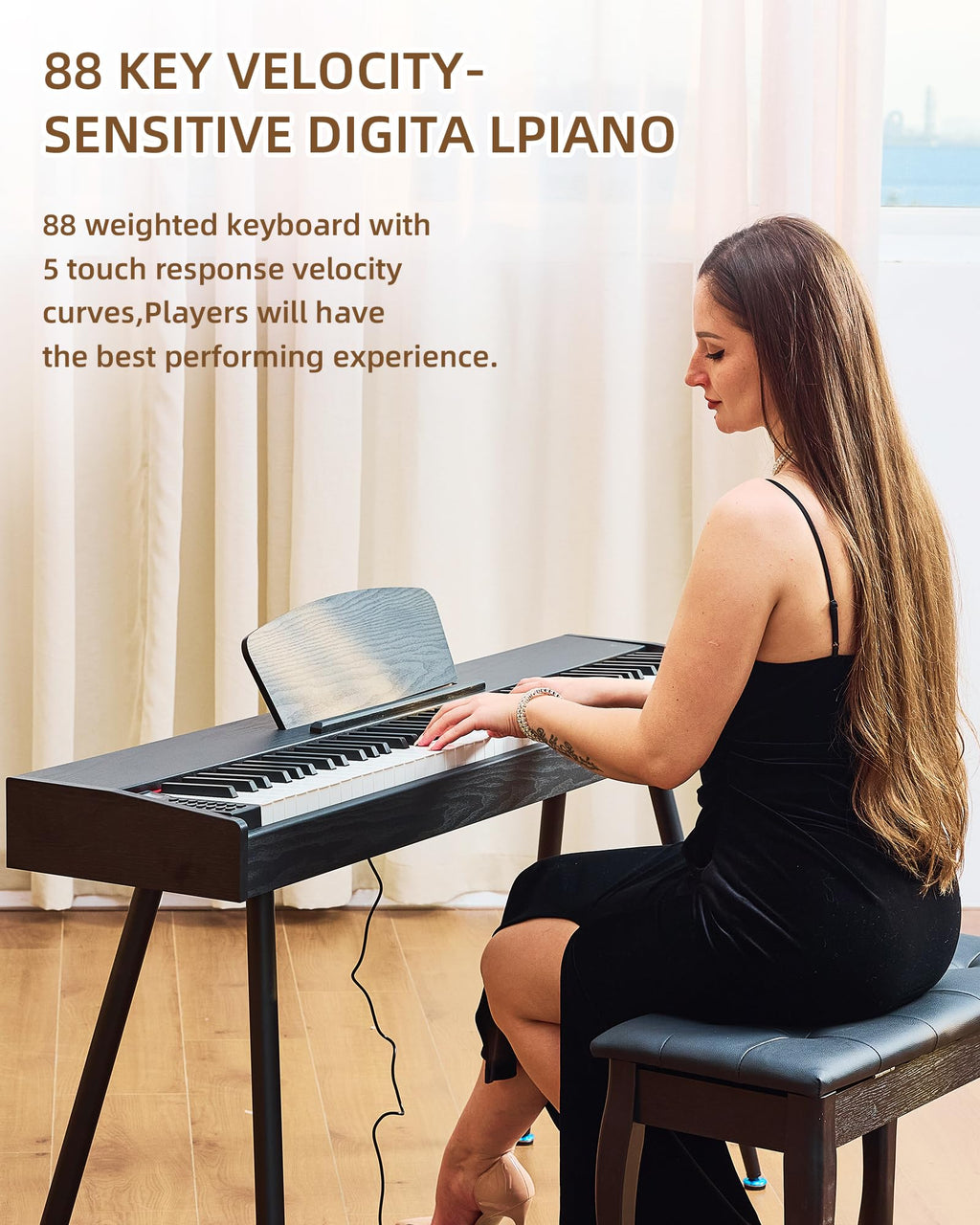 88 Key Weighted Digital Piano T982263