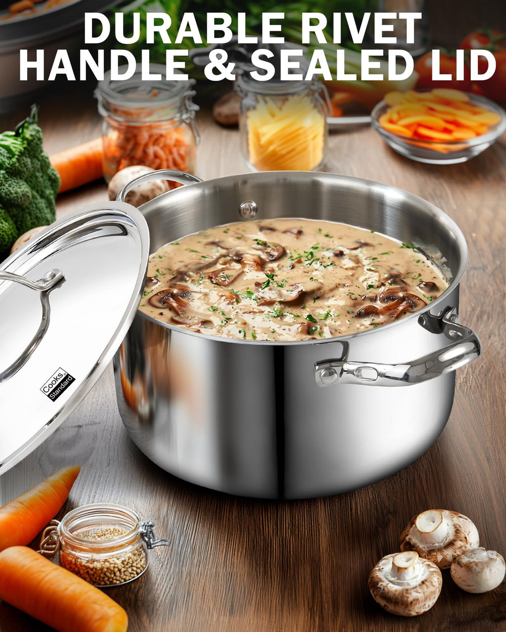 Stainless Steel 4-Quart Stockpots with Lid H96492