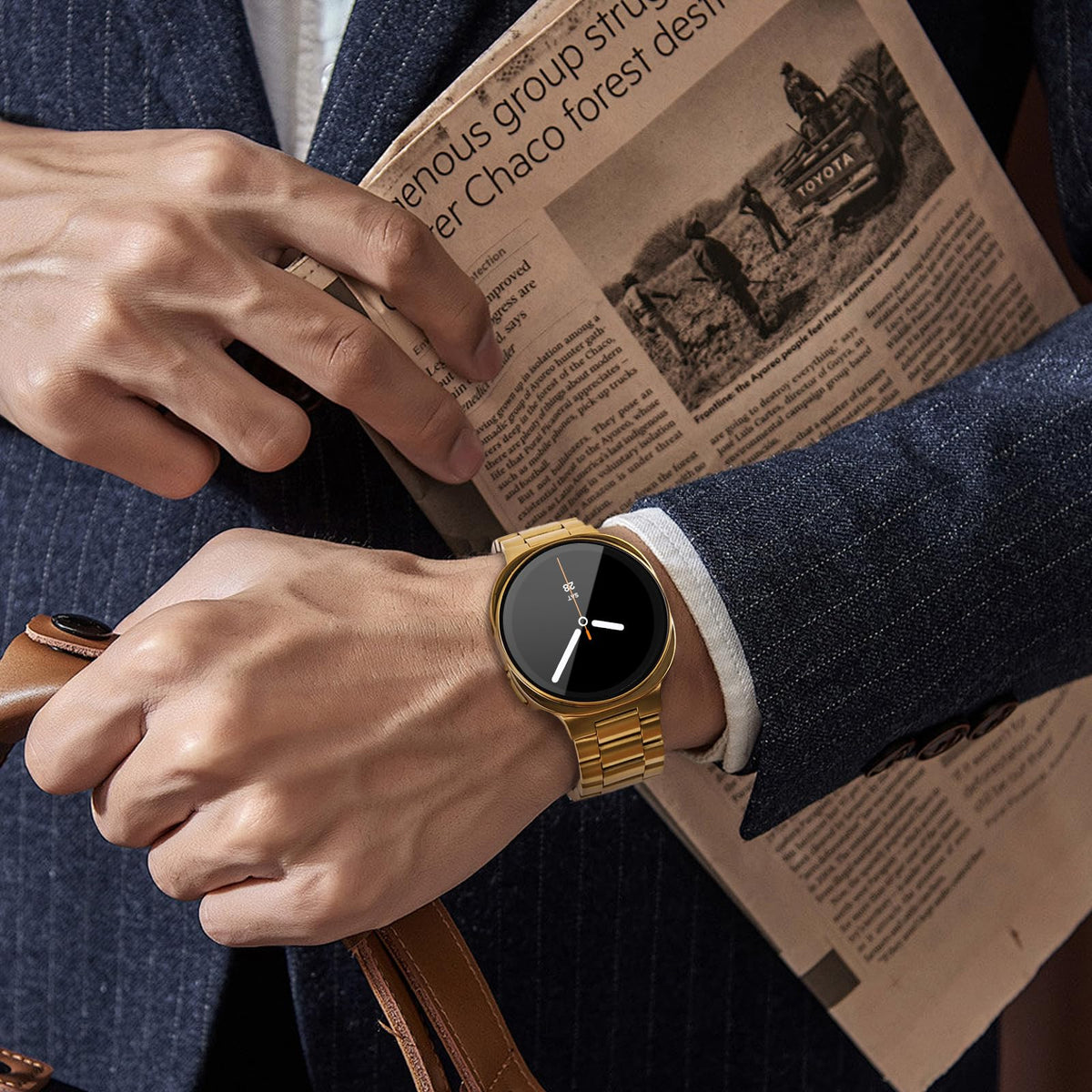 Stainless Steel Band and Case for Samsung Galaxy Watch 8 9 44mm 40mm N500