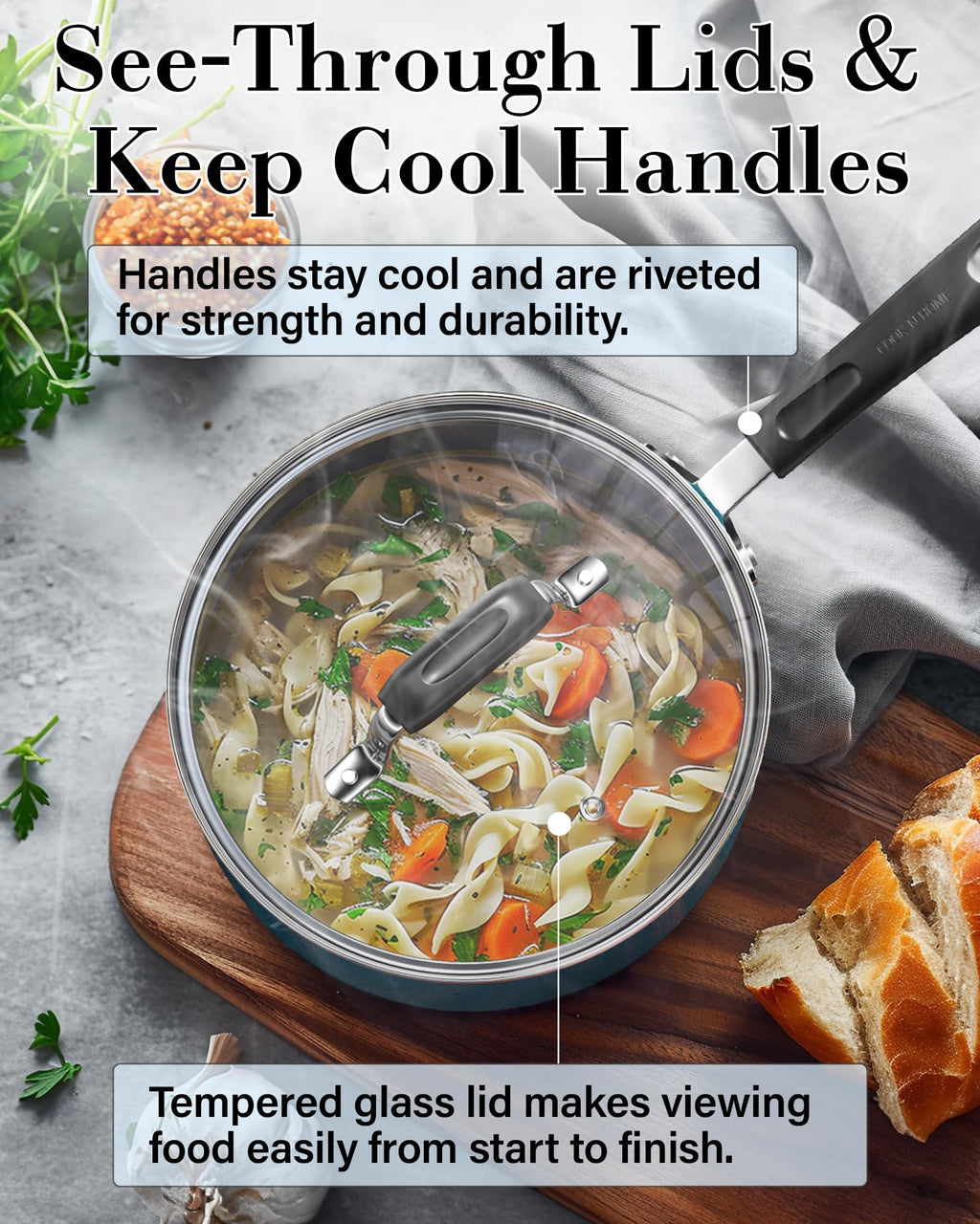 12-Piece Nonstick Induction Compatible Cookware Set B88117