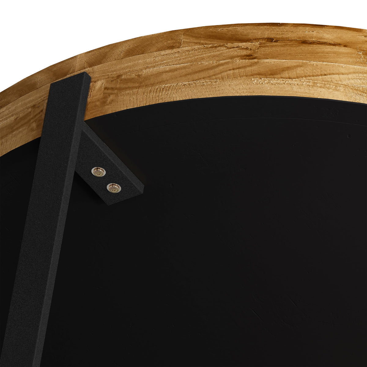 34" Round Coffee Table with Metal Base J802