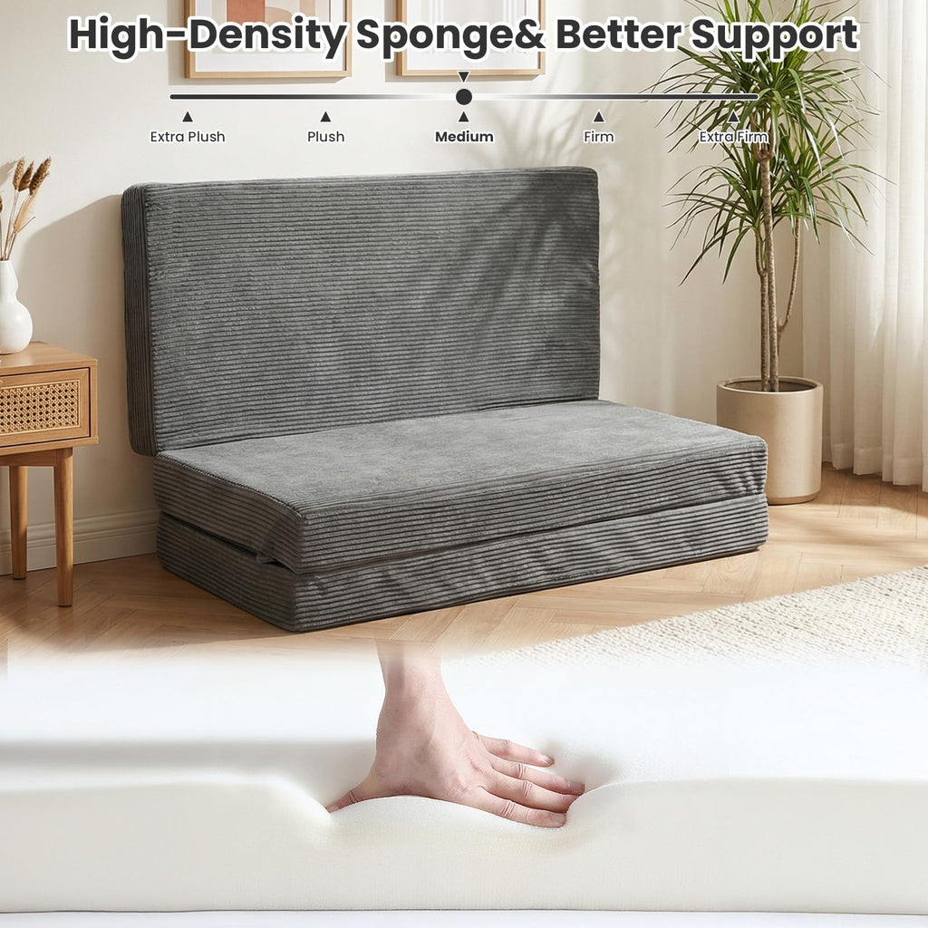 6 inch Tri Fold Twin Size Memory Foam Mattress J631772