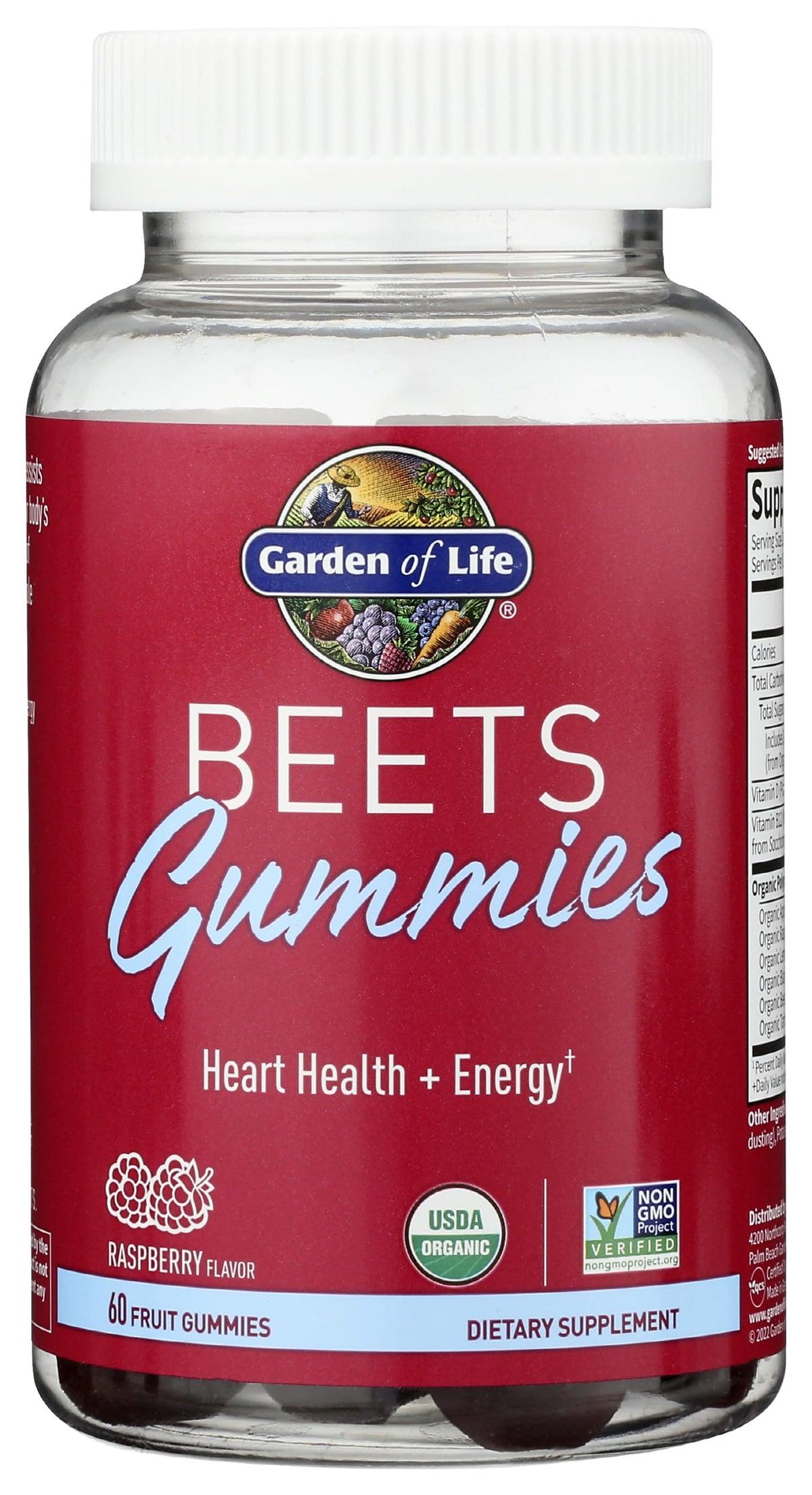 Organic Beet Gummies Raspberry Flavored 30 Servings N2541