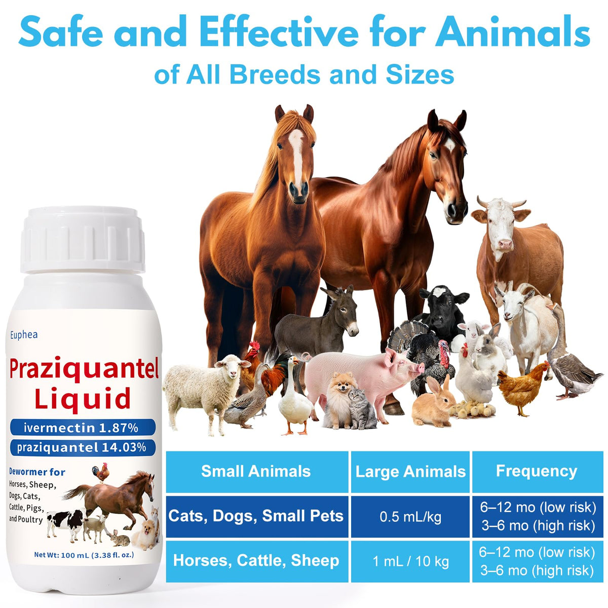 Praziquantel Dewormer 100 mL K603020