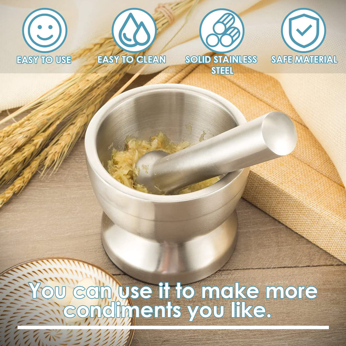 Stainless Steel Mortar and Pestle Set M287180