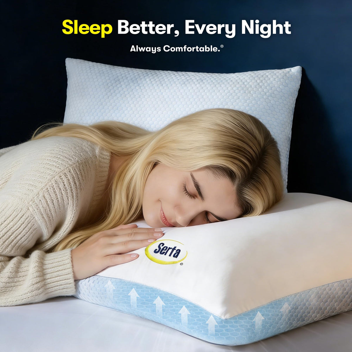 Queen Size Set of 2 Cooling Bed Pillows K211551