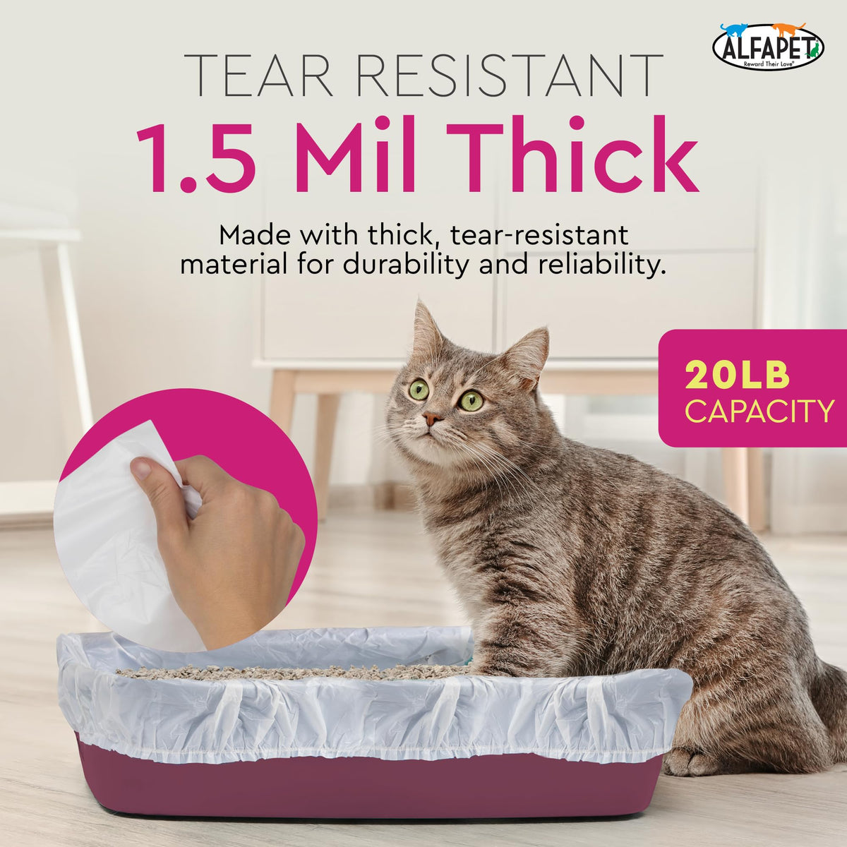Elastic Cat Litter Box Liners Extra Giant 10 Count Z1627