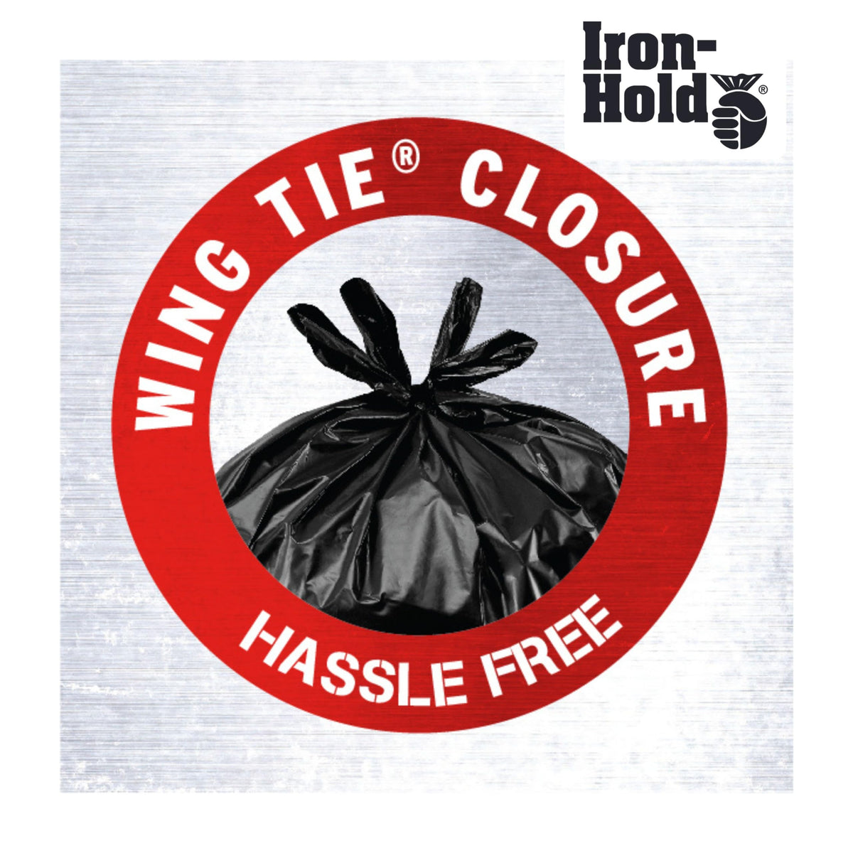 45 Gallon 18 Bags Black Heavy Duty Trash Bags T202291