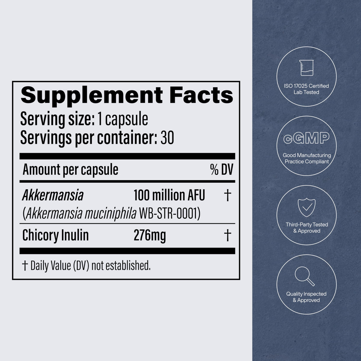 Probiotic with Prebiotic Fiber 30 Capsules F864716