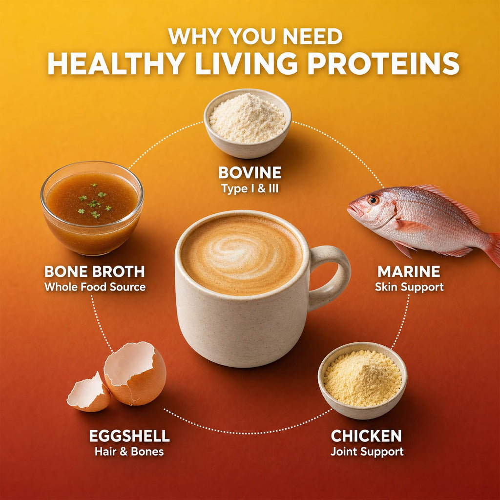Multi Hydrolyzed Collagen Peptides Type I, II, III, V, & X Grass Fed Bovine Wild Caught Marine Free Range Chicken Gluten Free Unflavored 1 Pound R267200