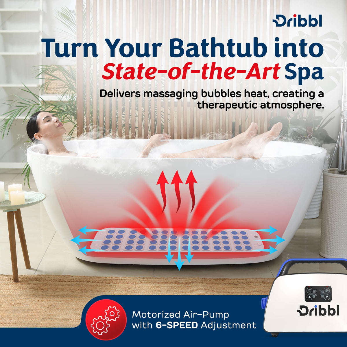 Electric Bubble Massage Bathtub Mat J313