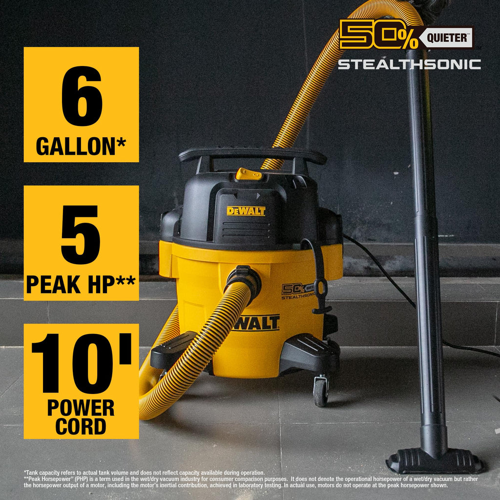 6 Gal 5 HP Quiet Wet and Dry Shop Vacuum H6540