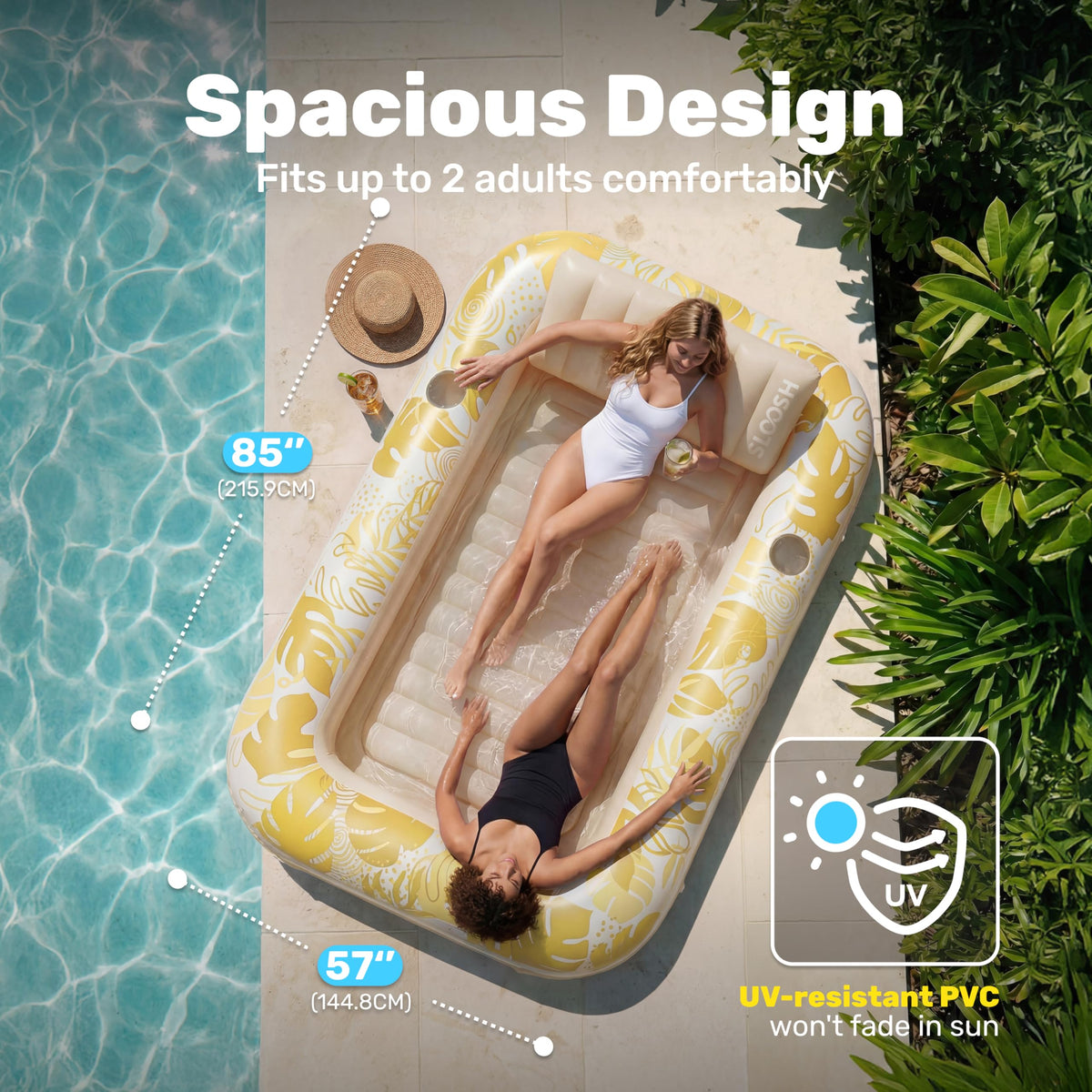 Inflatable Tanning Pool Lounger Float W3702