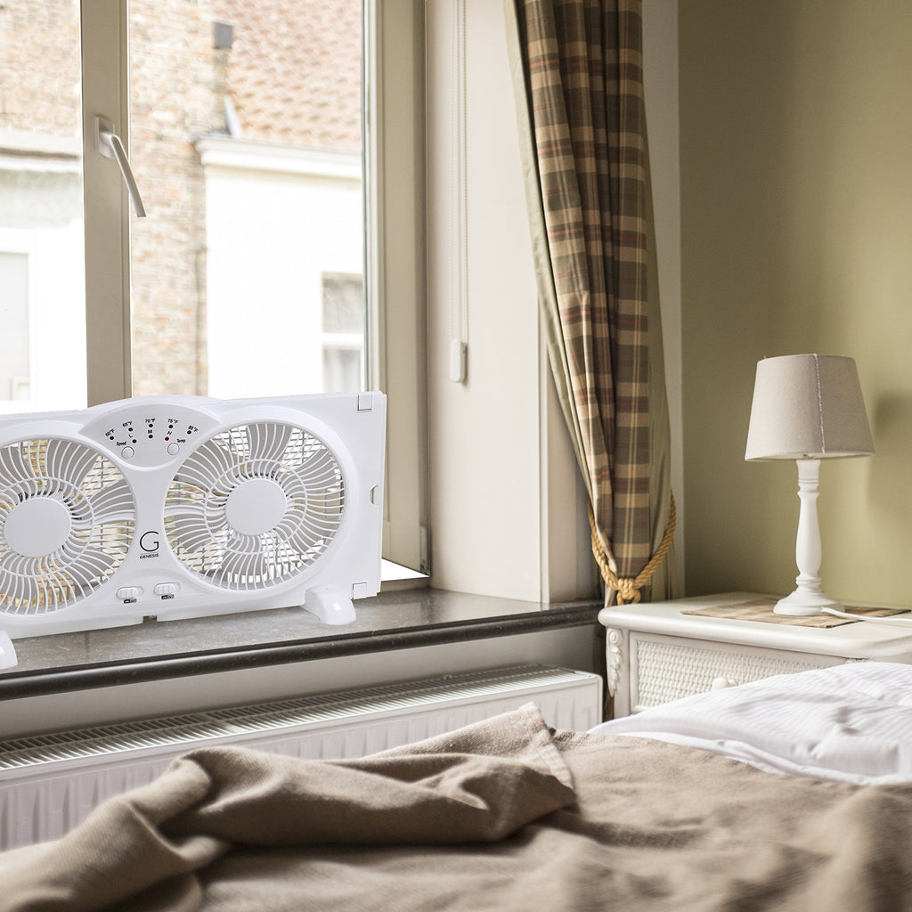 Twin High Velocity Reversible AirFlow Fan White N496241