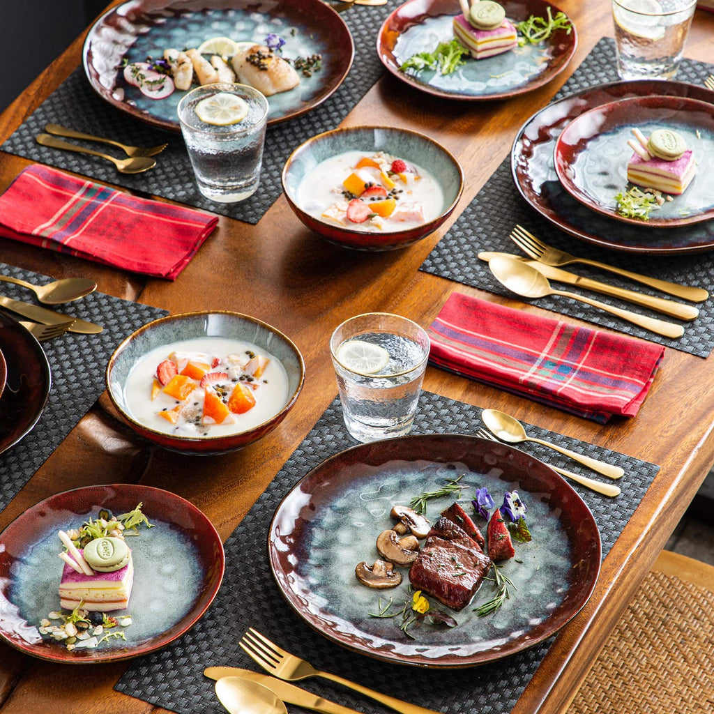 Ceramic 12-Piece Stoneware Dinner Set J313