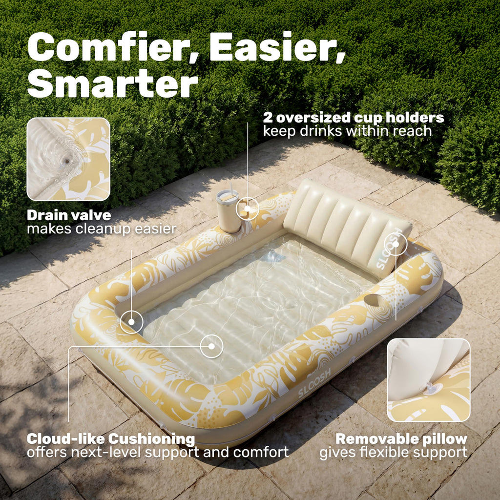 Inflatable Tanning Pool Lounger Float W3702