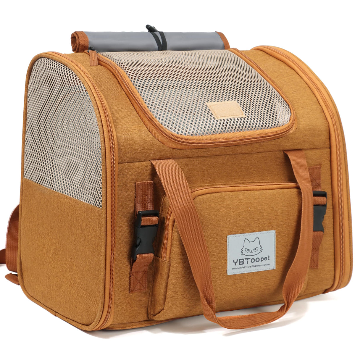 Brown Expandable Cat Backpack I4685