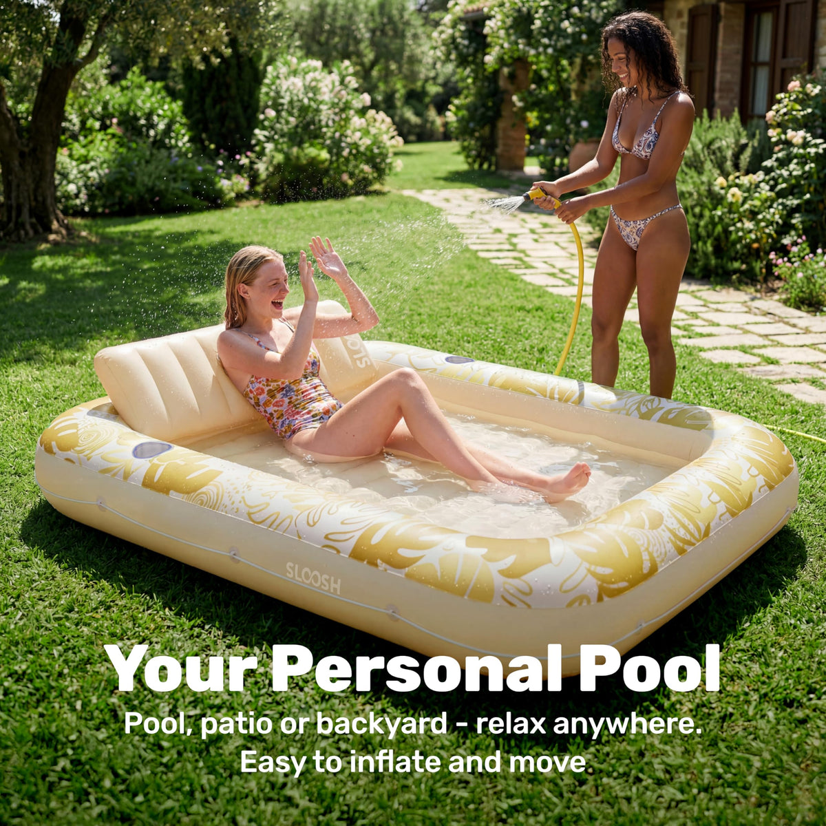 Inflatable Tanning Pool Lounger Float W3702