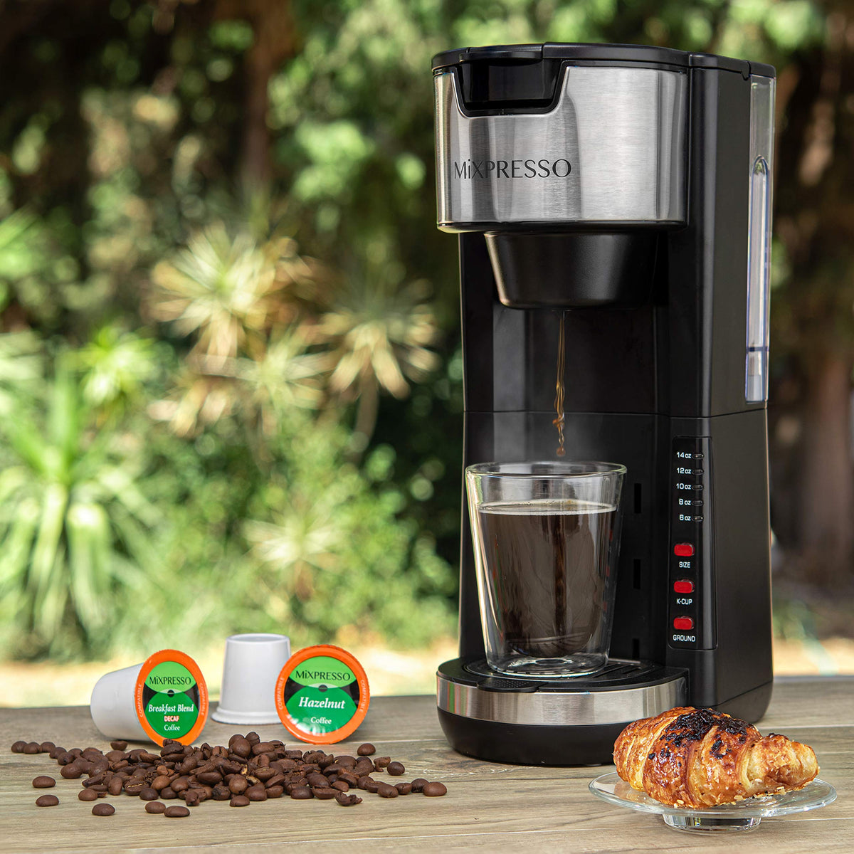 Black Single Serve Coffee Maker 30 oz E165288