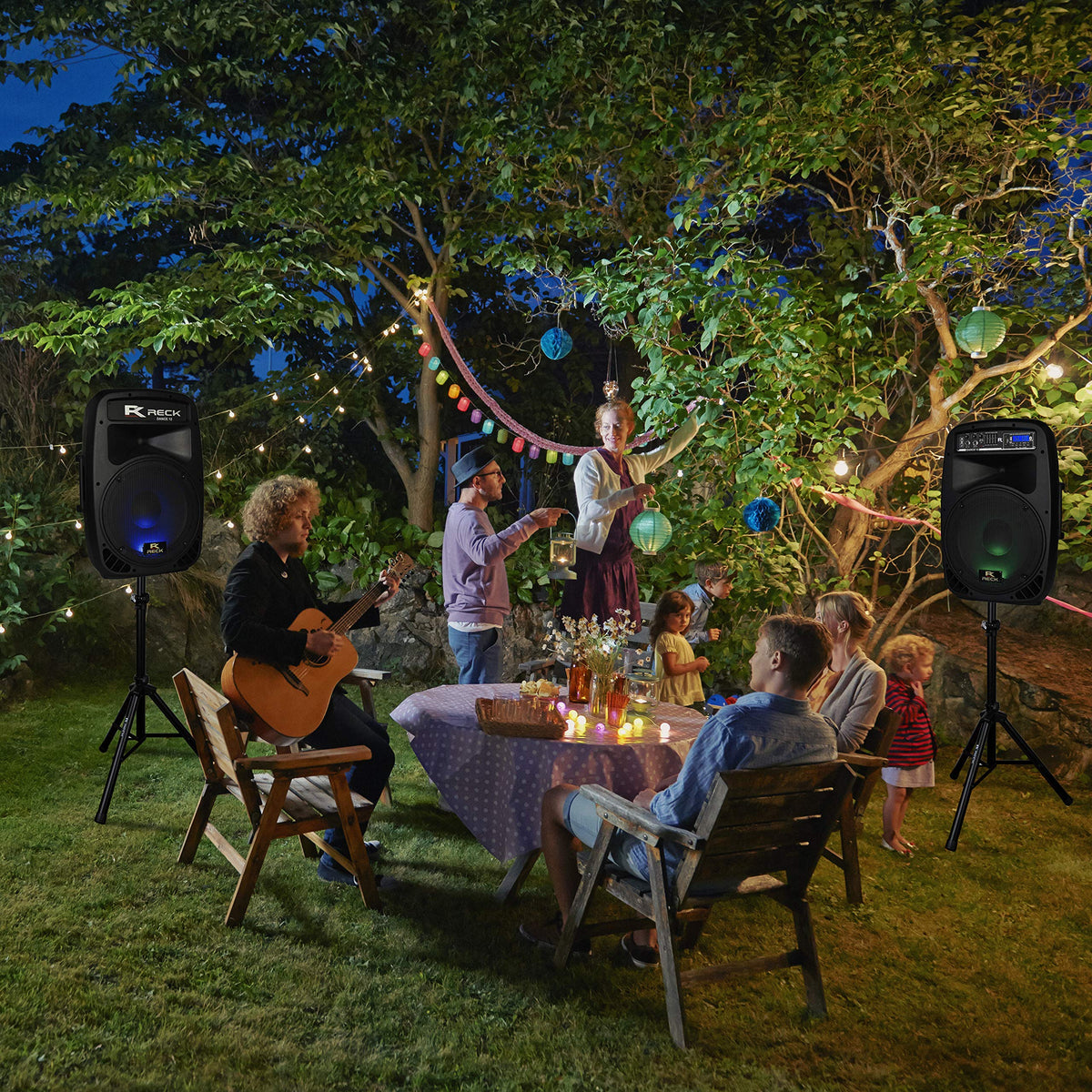 Portable 12-Inch 1000 Watts 2-Way Powered PA Speaker System Set P289